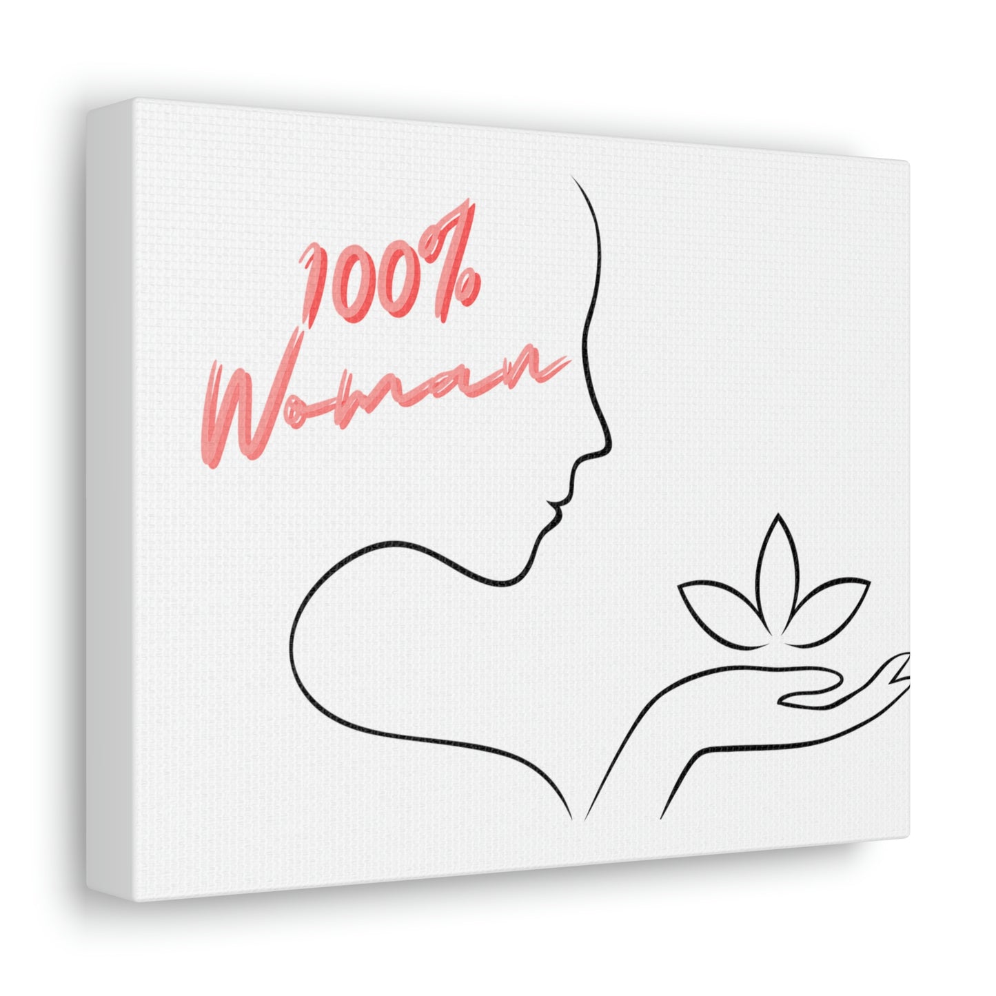"100% Woman" Canvas Gallery Wraps