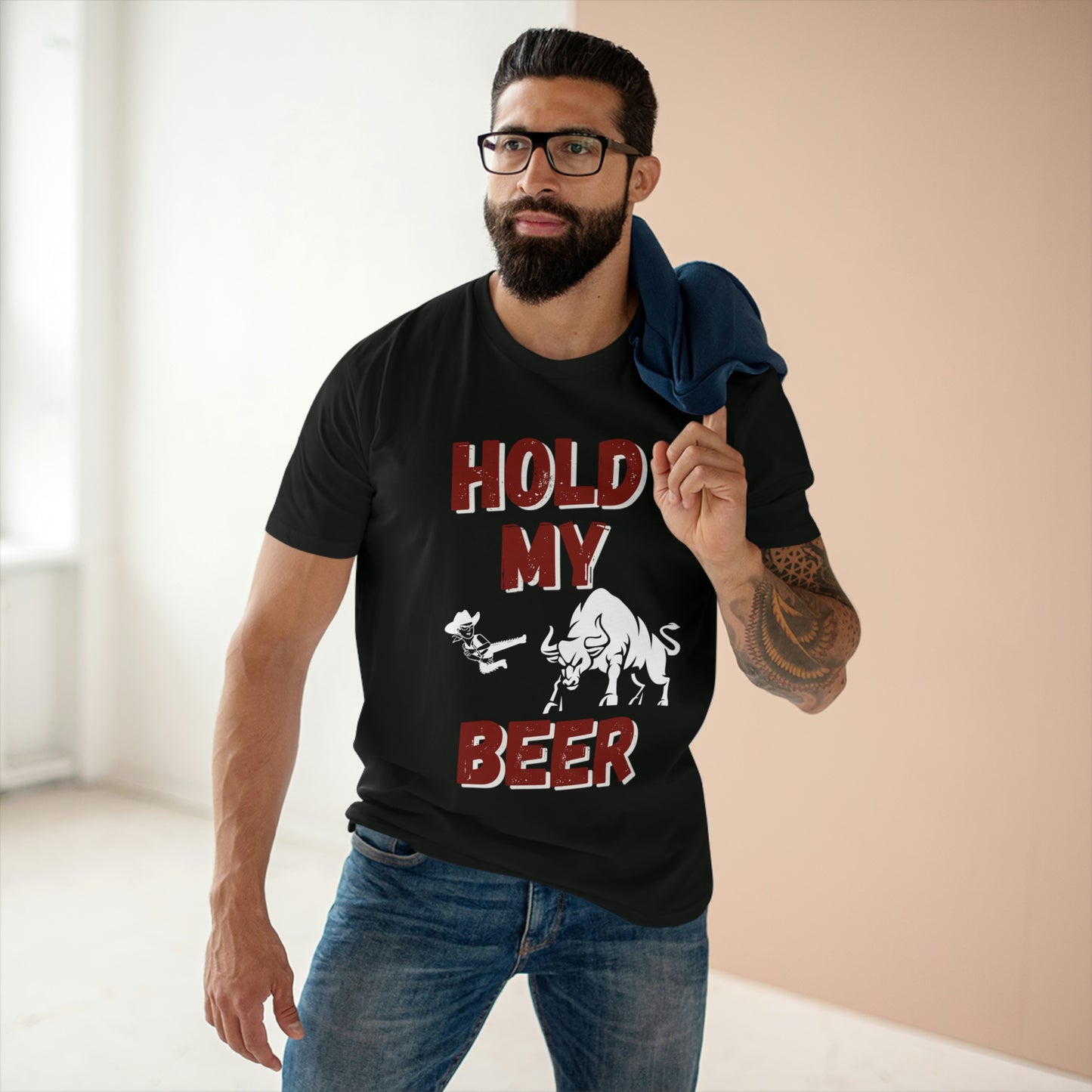 "HOLD MY BEER" Men's Staple Tee