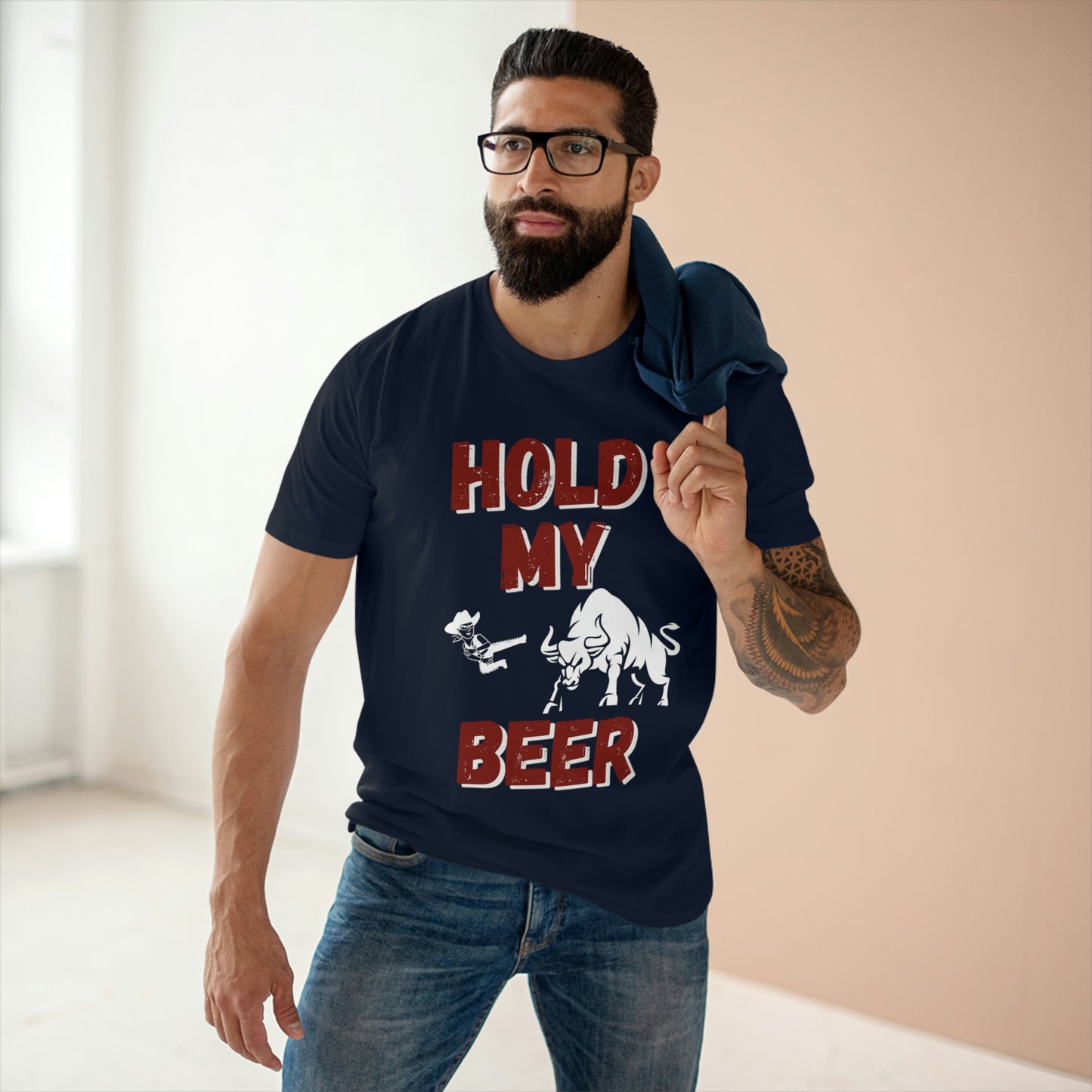 "HOLD MY BEER" Men's Staple Tee
