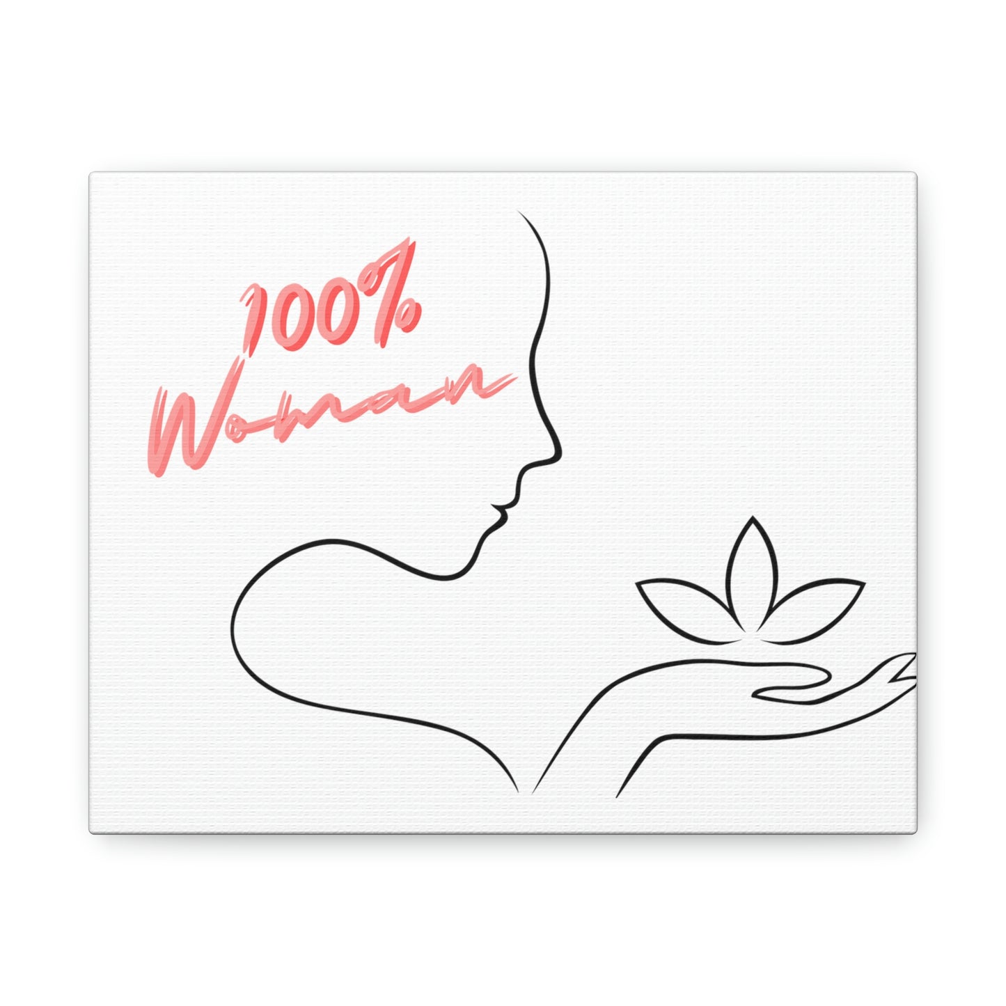 "100% Woman" Canvas Gallery Wraps