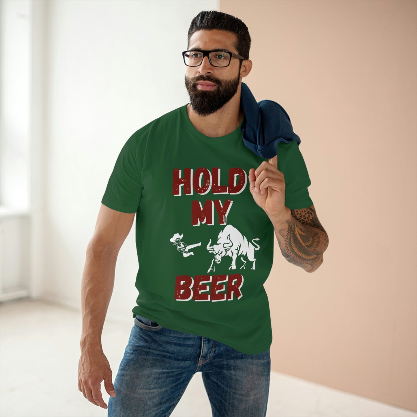 "HOLD MY BEER" Men's Staple Tee